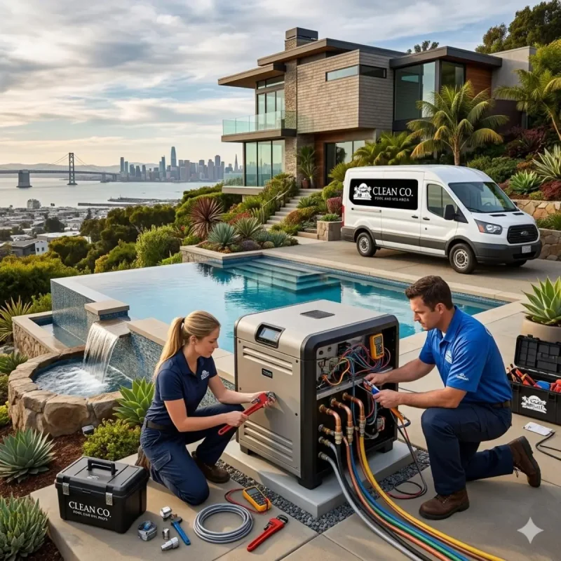 Pool Heater Installation and pool heating system upgrade in Milpitas CA